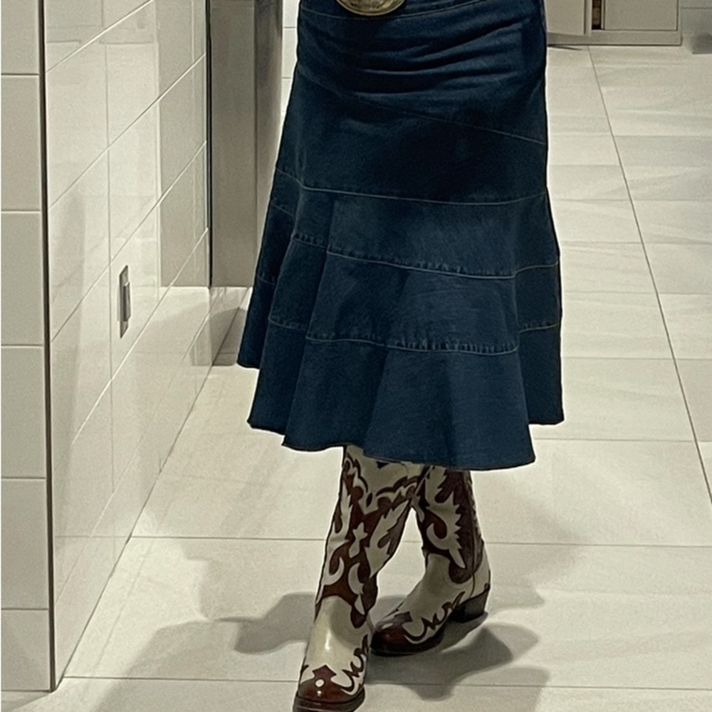 Tasha Polizzi Denim skirt.